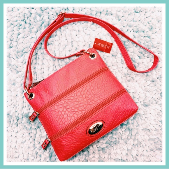 Rosetti Handbags - Rosetti Demi Zips Strawberry Crossbody Bag Purse
